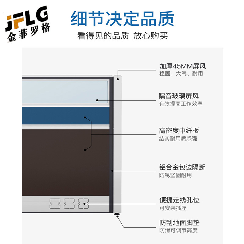 金菲罗格屏风办公桌卡位