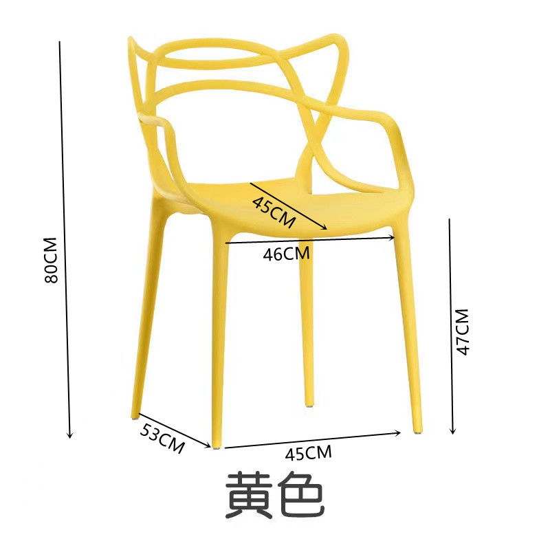 鑫环境 北欧艺术靠背凳子塑料餐桌椅成人现代简约家用户外创意高清大图