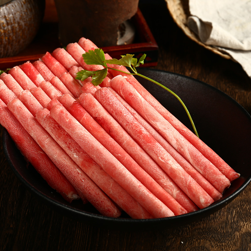 大牧汗 顺丰原切精制肥牛片3袋(480g*3) 真空装火锅食材 肥牛卷牛肉卷牛肉片高清大图