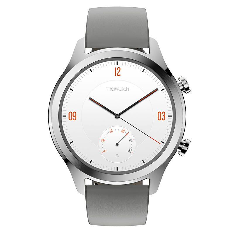 TicWatch C2智能手表 男女成人手表 健康运动监测/游泳级防水/百城交通卡 星光银
