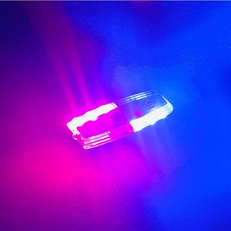 3M 肩灯led红蓝爆闪巡逻多功能保安骑行警示灯充电款夜间信号灯高清大图