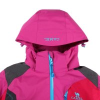 CAMEL骆驼户外冲锋衣 秋冬女款防水防风保暖两件套三合一冲锋衣