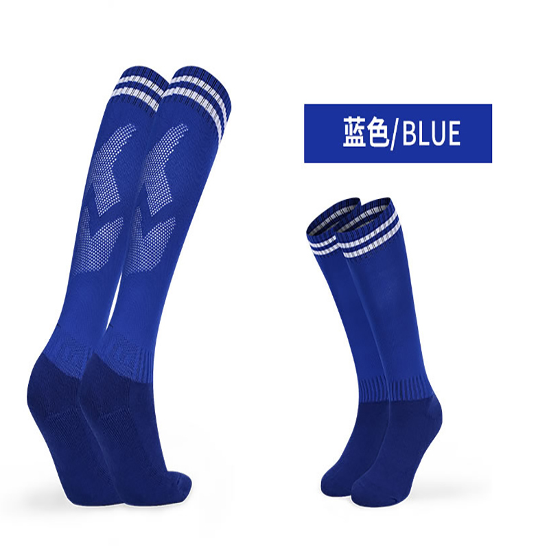 健喜 36-43码长筒足球训练袜蓝色