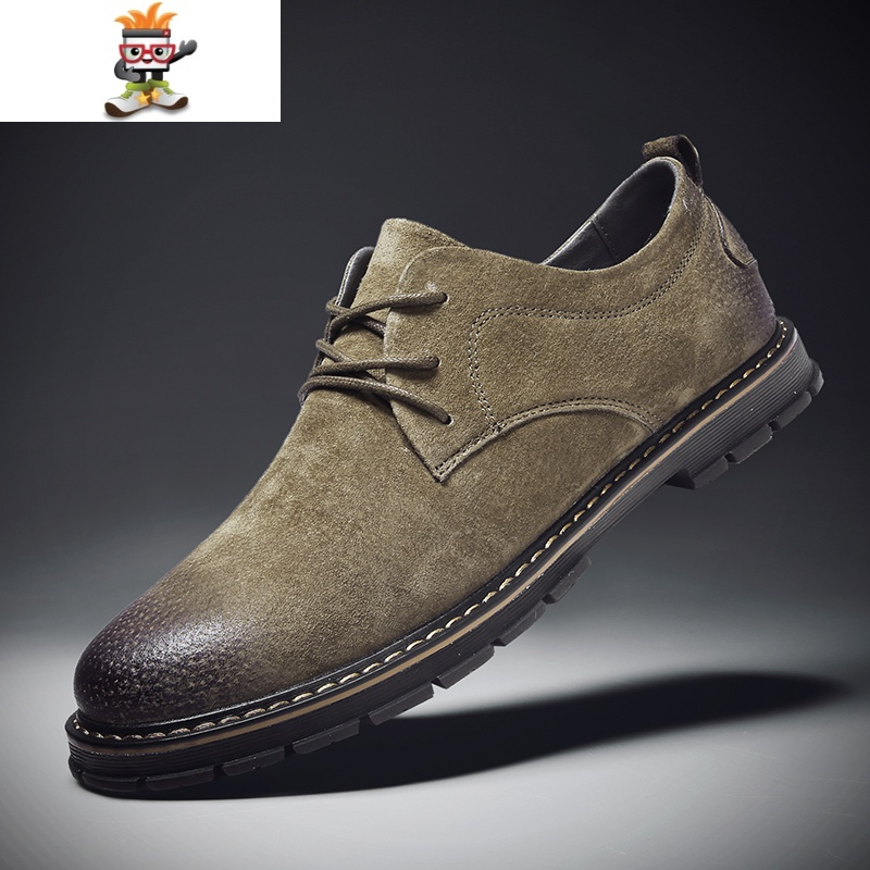 马丁鞋低帮鞋子伐木鞋翻毛反绒皮男鞋 闪潮休闲鞋【价格 图片 品牌