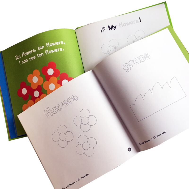 [正版]嘉盛英语 形状玩国(全4册)画风可爱漂亮,充满童真童趣,每张图片都以简单的基础形状为元素,组成丰富的意向 未来出高清大图