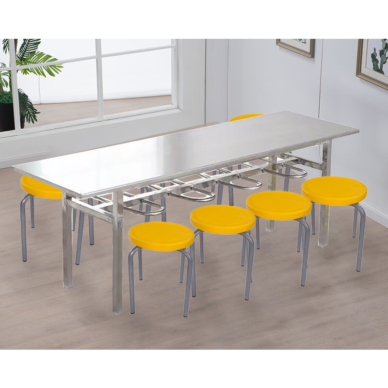 英颢定制餐桌食堂餐桌不锈钢桌椅快餐桌高清大图