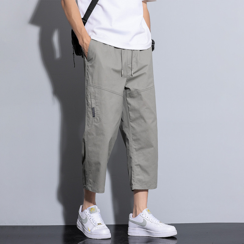 [2.5折价72元]唐狮七分裤男夏季直筒男士休闲裤工装裤男夏季薄款裤子男夏季裤子