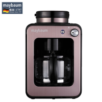 德国五月树(maybaum)全自动咖啡机M350原装家用磨豆美式咖啡机咖啡粉一体机滴漏式咖啡机 自动冲煮 玫瑰金色