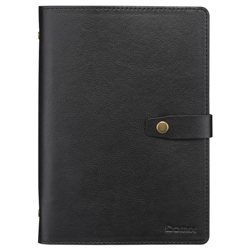 齐心 C5857 活页皮面本 A5 100张 黑