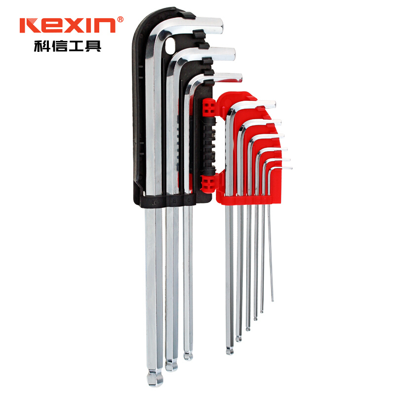 科信（kexin）9件套镜面球头特长内六角扳手 内六角螺丝刀扳手 KX3690