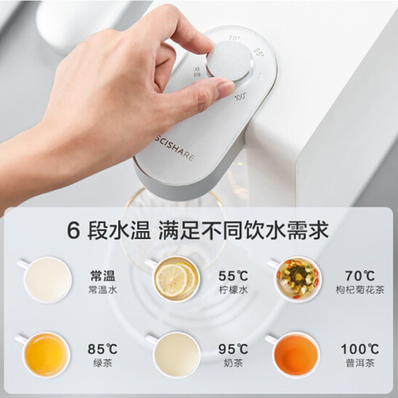 心想(SCISHARE)即热饮水机 小米生态链 即热式饮水机台式 即热式电热水壶 桌面家用速热电热水瓶 白色