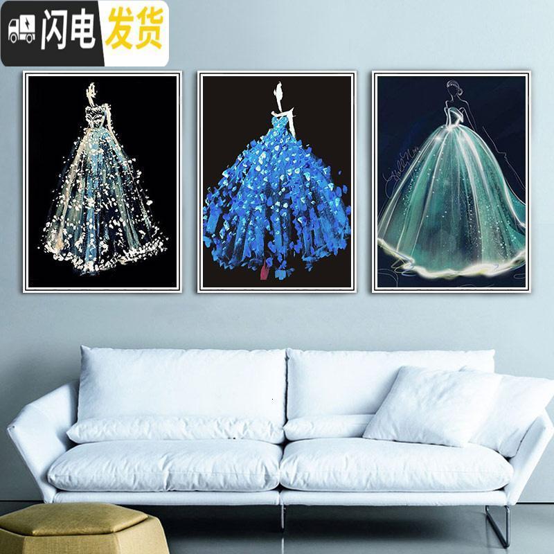 三维工匠5D钻石画2019年新款满钻婚纱情侣水晶十字绣欧式 蓝色嫁衣满钻[60*76CM]多送30钻[如需同款50*6高清大图