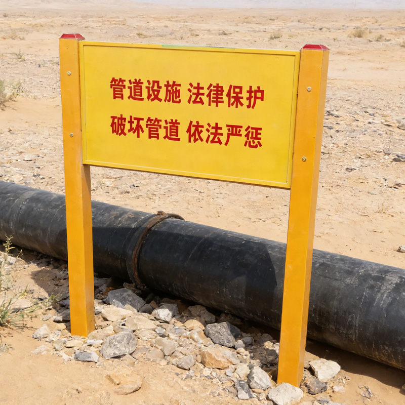 斯赞 双立柱电缆警示牌 600*900*1600mm 个高清大图