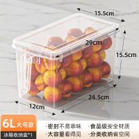 食品级冰箱收纳盒保鲜盒厨房蔬菜水果专用整理神器冷冻鸡蛋饺子房 1个装6#L大号特厚可冷冻/破损包赔