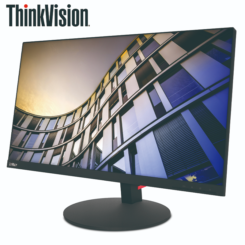 联想(Lenovo)ThinkVision T27p 27英寸屏 4K高清窄边框 全功能USB Type-C 电脑显示器 (DP/HDMI接口)