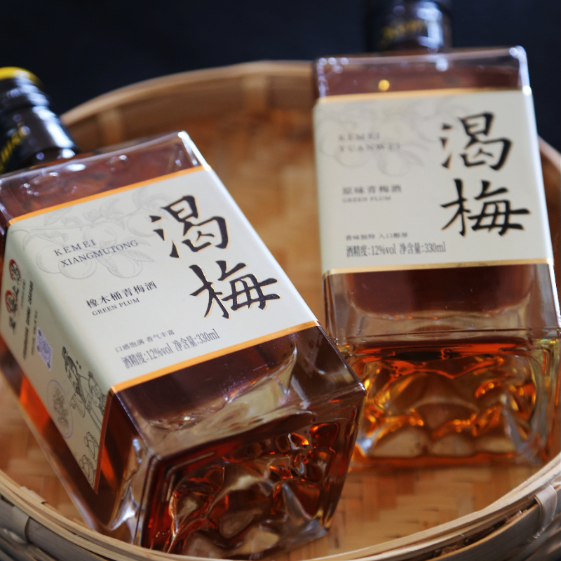 渴梅橡木桶青梅酒12度330ml微醺甜酒低度果酒方瓶送礼自饮聚会高清大图