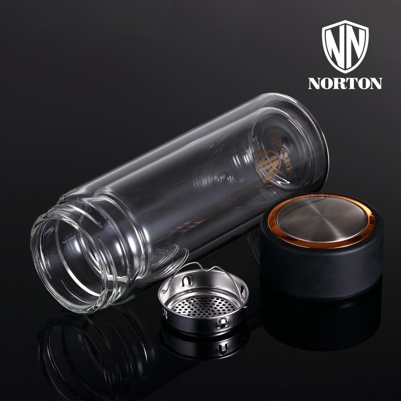 诺顿(NORTON) 水立方玻璃杯5GSLF300 双层玻璃隔热 单个价 白色