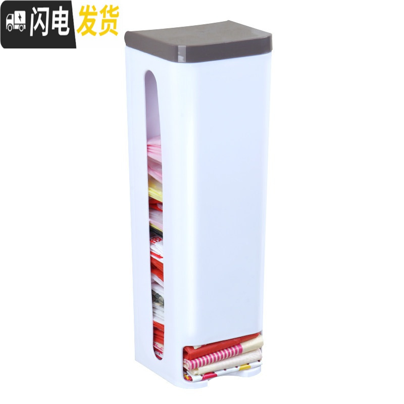 三维工匠垃圾袋收纳盒购物塑料袋收纳厨房收纳整理架无痕贴壁挂式家用高清大图