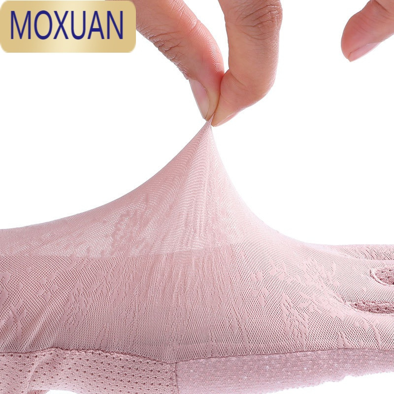 MOXUAN冰丝春夏超薄款夏天开车骑行摩托车女士蕾丝防滑防晒手套