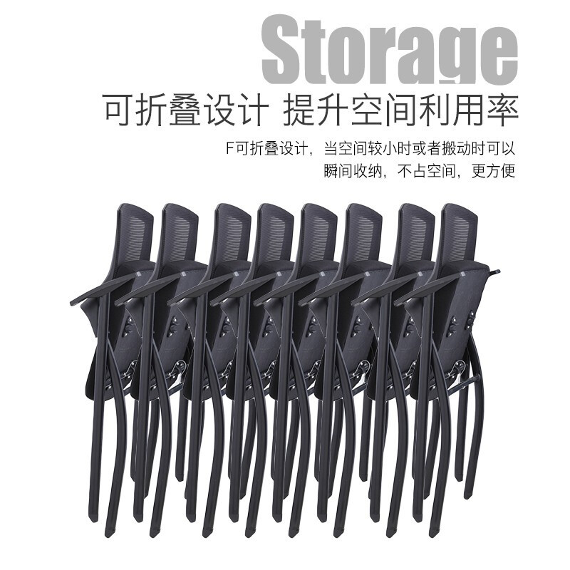 慧采云 培训椅会议椅带写字板折叠网面办公椅黑色商务时尚简约办公椅