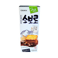 韩国CROWN克丽安笑福酥脆饼干盒装60g(2小包)休闲零食下午茶点心 笑福饼干盒装 60g*2盒