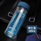 家柏饰(CORATED)双层玻璃杯 便携过滤带盖水杯 男女创意车载茶杯耐热杯子大 绅士蓝320