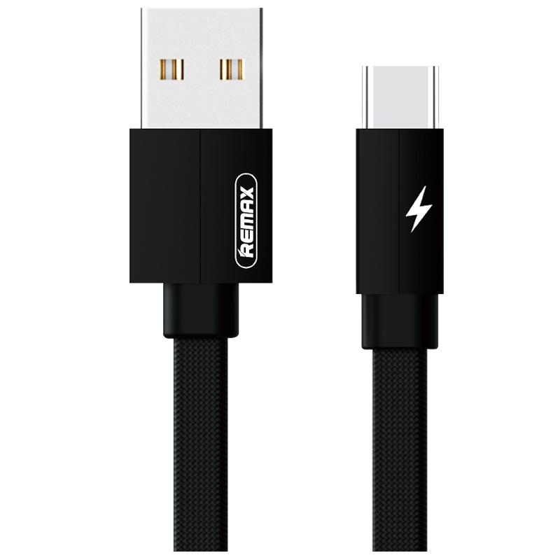 remax安卓数据线华为小米三星typec手机通用21a2米充电线黑色