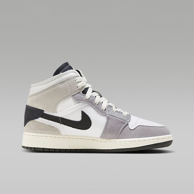 Nike耐克女鞋JORADN 1 AJ1烟灰白 中帮板鞋休闲运动鞋FD9091-002