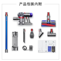 戴森(Dyson) 手持式吸尘器SV10 V8 Fluffy 30分钟续航 家用除螨 整机过滤 软绒滚筒吸头 无线手持式