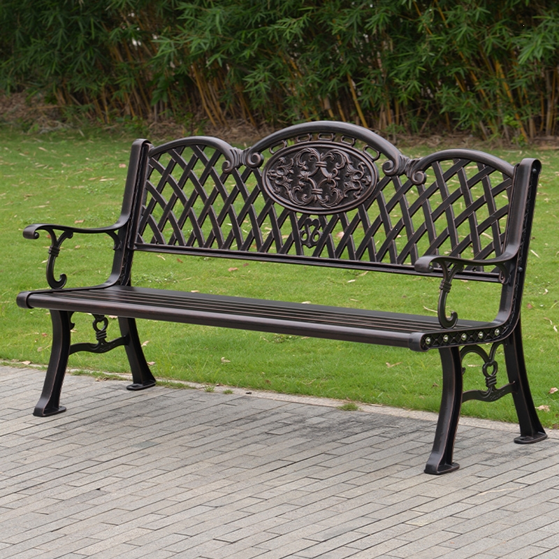 妖怪户外椅子铸铝公园椅阳台花园庭院室外休闲铁艺长椅小区不锈钢座椅