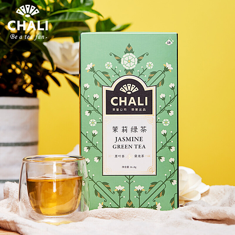 ChaLi茶里 茉莉绿茶蒙顶毛峰绿茶广西横县茉莉组合花草茶袋泡茶包18包