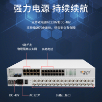 博扬 综合业务电话光端机 16E1+16电话+4路千兆物理隔离网 单纤20km LC 机架式 1对价