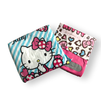 凯蒂猫HelloKitt糖糖果儿童雨衣雨披女童带书包位加厚卡通小学生幼儿园充气连体PVC材质防水面料雨具蓝色单个装