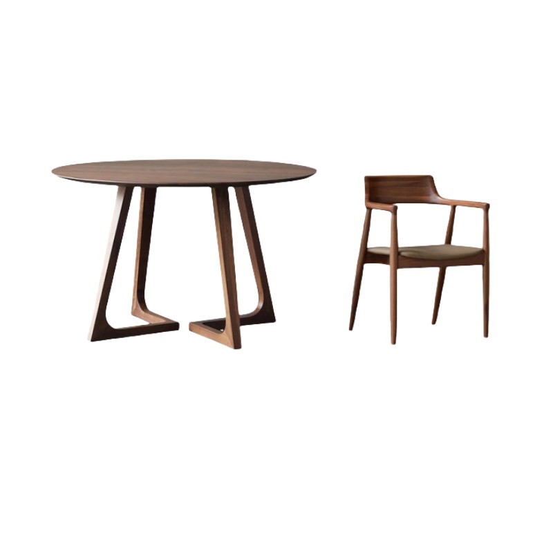 悦兴诚实木餐桌(一桌4椅)120*120*75cm套高清大图