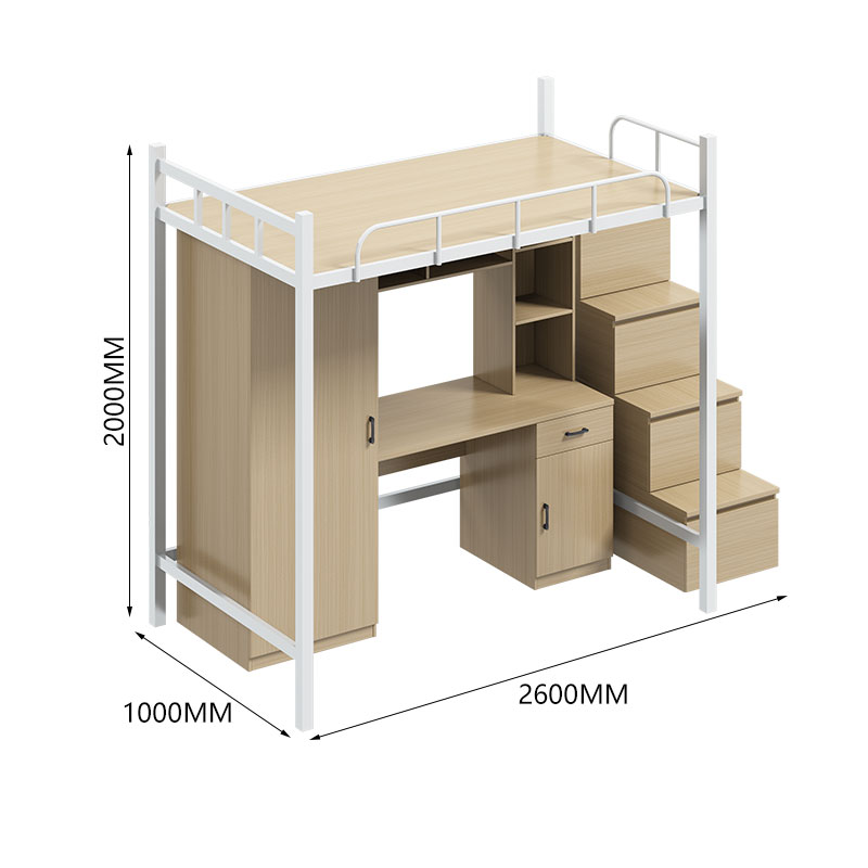 臻远 ZY-GYJJ26 公寓套房家具 公寓床上床下桌组合宿舍床单人床高清大图