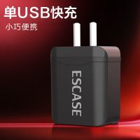 ESCASE iphone12/mini/Pro/promax充电器苹果充电头华为三星PD快充QC3.0插头 QC01黑