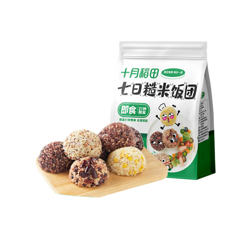 十月稻田(SHIYUEDAOTIAN) 7日即食糙米饭700g(100g*7袋) 七种口味 免煮速食 低脂健身 饱腹杂粮