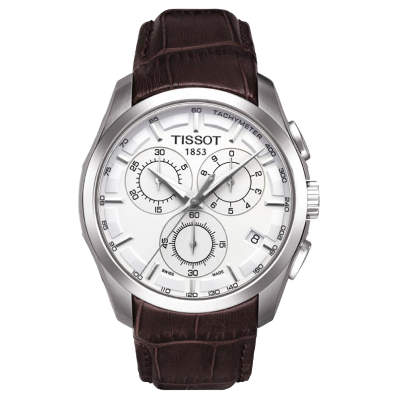 全国联保 天梭Tissot 库图系列石英表瑞士手表皮带男表T035.617.16.031.00