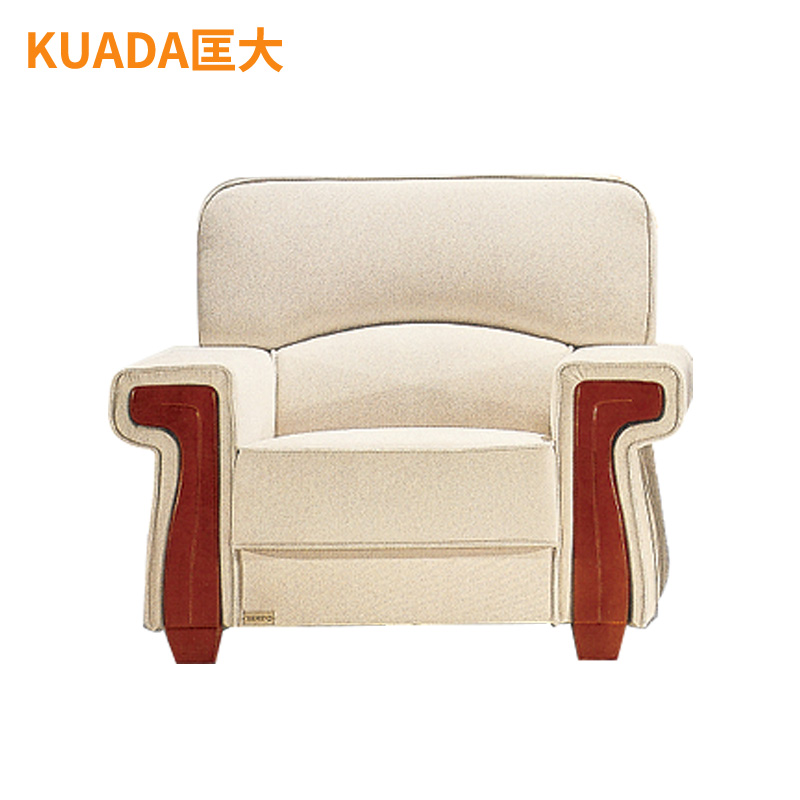 匡大 办公沙发布艺接待沙发 贵宾沙发 单人沙发高清大图