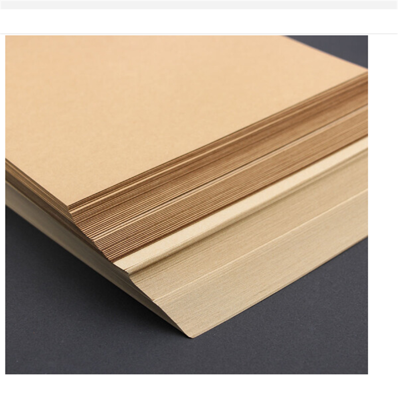 牛皮纸双面深浅色牛皮纸8开牛皮卡纸50张包视频