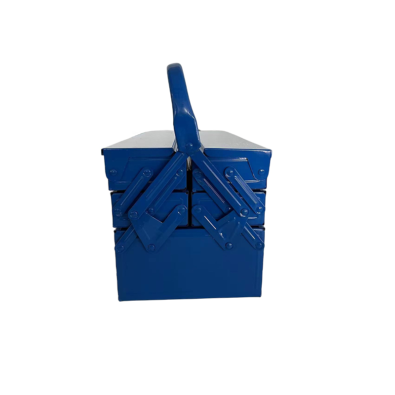 围达 铁皮工具箱 420 三层蓝色单提手 个高清大图