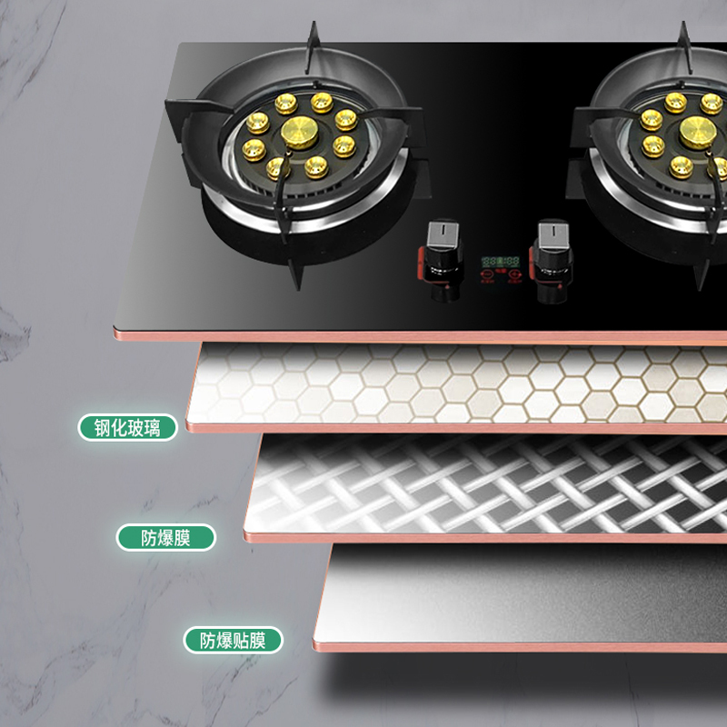 爱德(aide)燃气灶双灶5.0kw定时猛火灶双眼灶煤气灶大火力灶具家用厨房台面嵌入式液化气灶8837