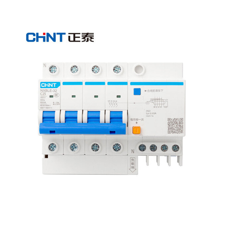 正泰（CHNT）NXBLE-32-4P-C25-30MA-6KA 小型漏电保护断路器 漏保空气开关