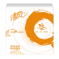 清风商用餐巾纸抽取式纸巾方形纸巾餐厅用纸单层96包整箱销售
