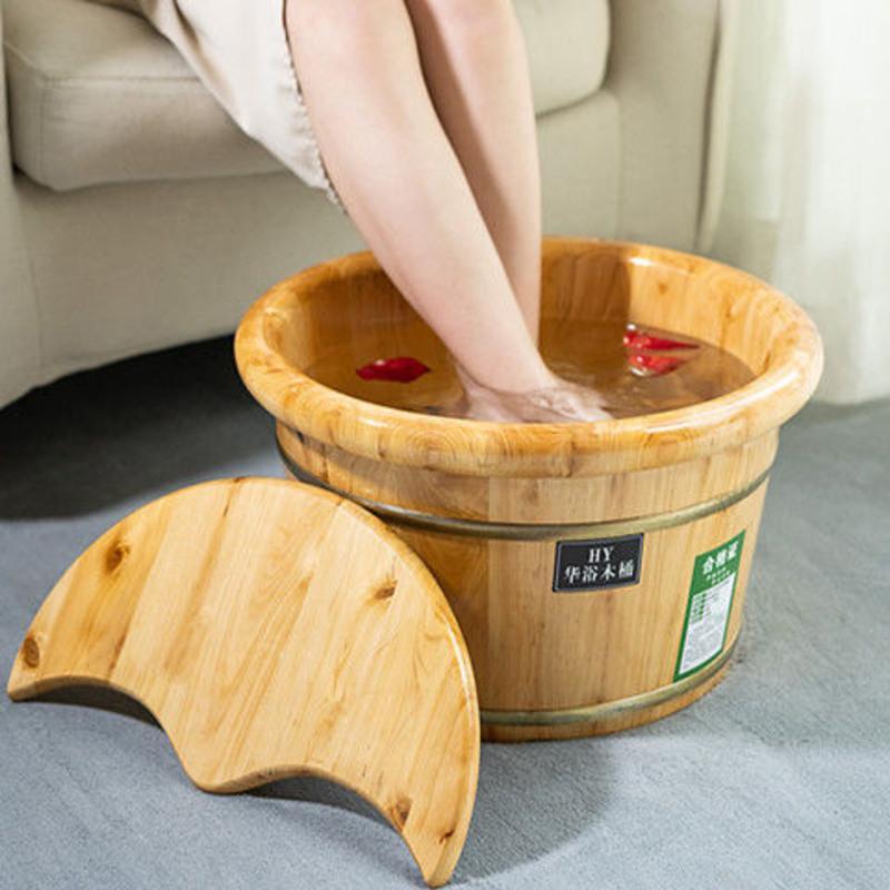 木桶足浴木桶带盖洗脚盆洗脚家用泡脚木桶木桶加厚恒温足浴盆>800_800