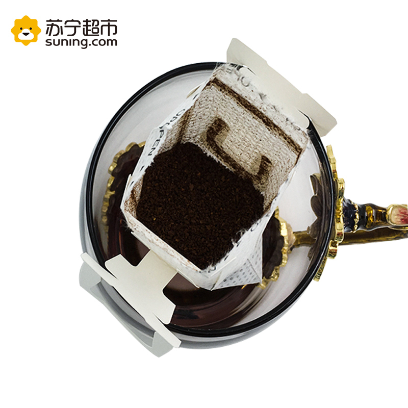台湾伍中行咖啡滤挂式滤泡咖啡粉挂耳咖啡盒装10包100g中美风味