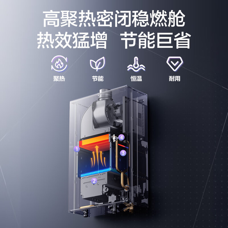 万和[白露P5]14升天然气直流变频增压变频水伺服恒温节能小巧 上门安装 14P5 PRO燃气热水器高清大图