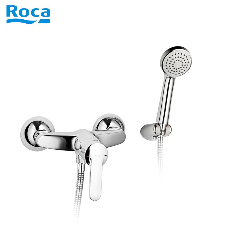 乐家卫浴(Roca)手持花洒挂墙式浴缸淋浴龙头 冷热水龙头手持花洒淋浴花洒