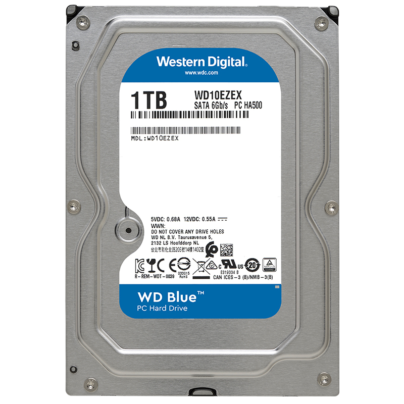 西部数据 WD10EZEX 1T/7200转 台式机硬盘蓝盘 单位：个