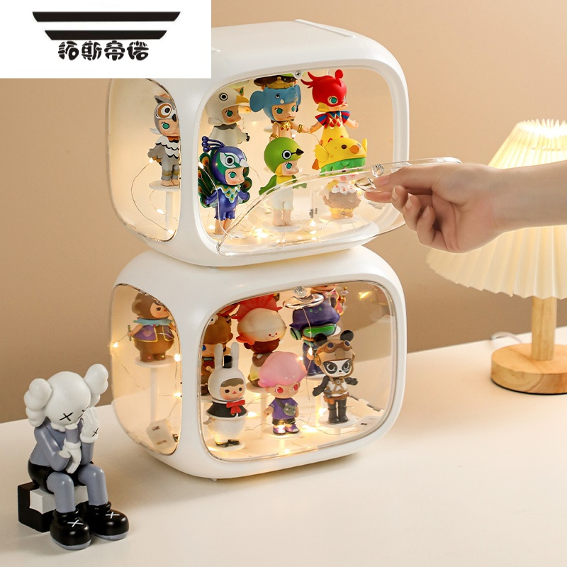 拓斯帝诺太空舱盲盒收纳盒亚克力公仔透明柜子泡泡玛特手办玩具展示盒